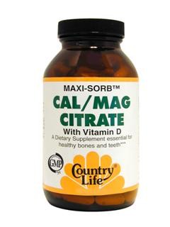 Country Life's Cal/Mag Citrate offers calcium and magnesium in a desirable 1:1 ratio, with vitamin D to maximize calcium utilization. These Maxi-Sorb softgels are easy to swallow and absorb..